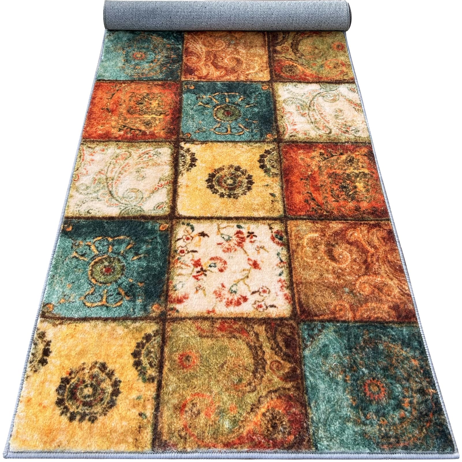Carpet Runners for Hallways Non-slip Runner Rugs for Hallway Extra Long Kitchen Rug Washable Hallway Runner Rug Low Pile Entryway Runner Rugs Narrow Hall Runner for Laundry Bedroom 70 x 350 cm