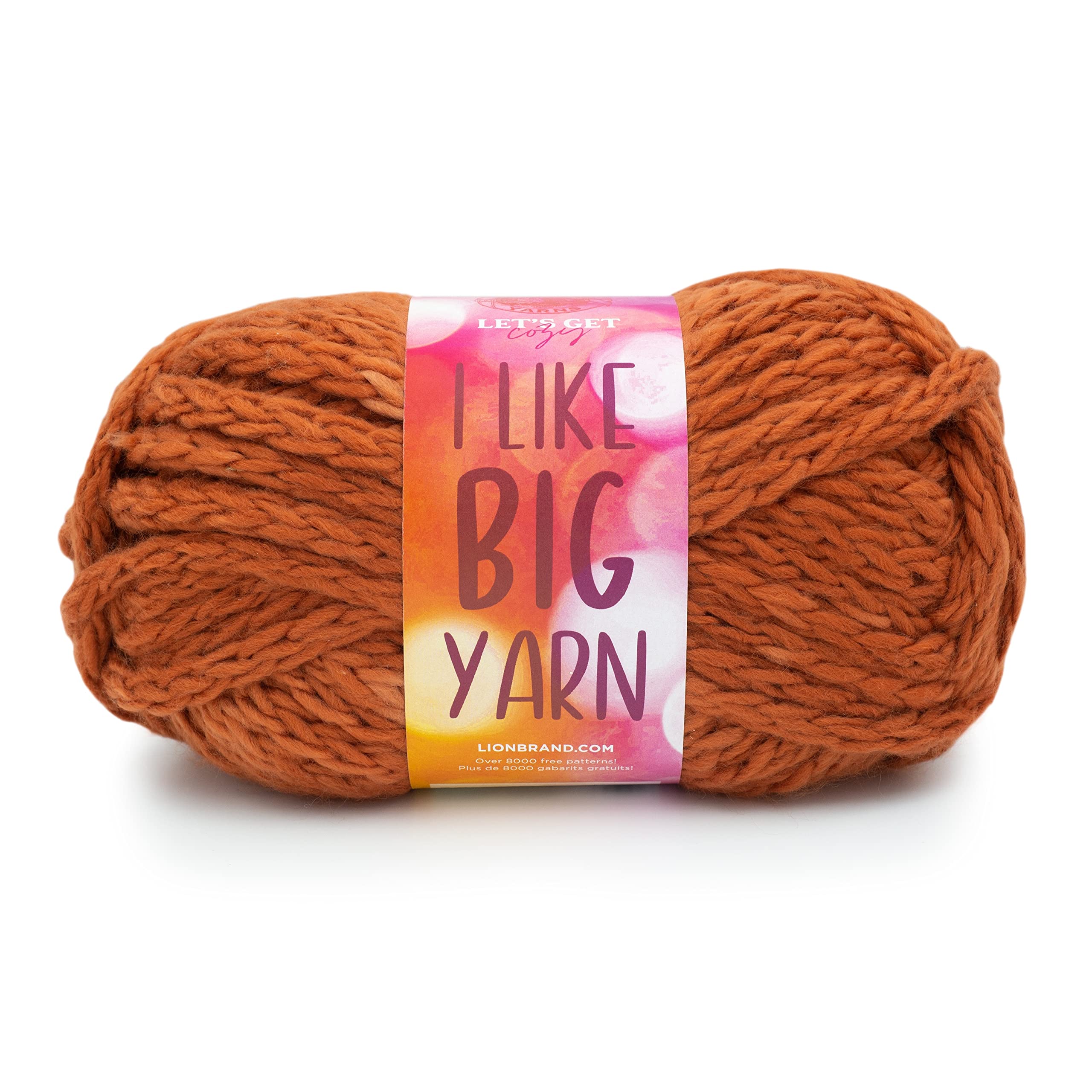 Lion Brand Yarn I Like Big Yarn Mermelada hilo acrílico grueso para tejer a mano