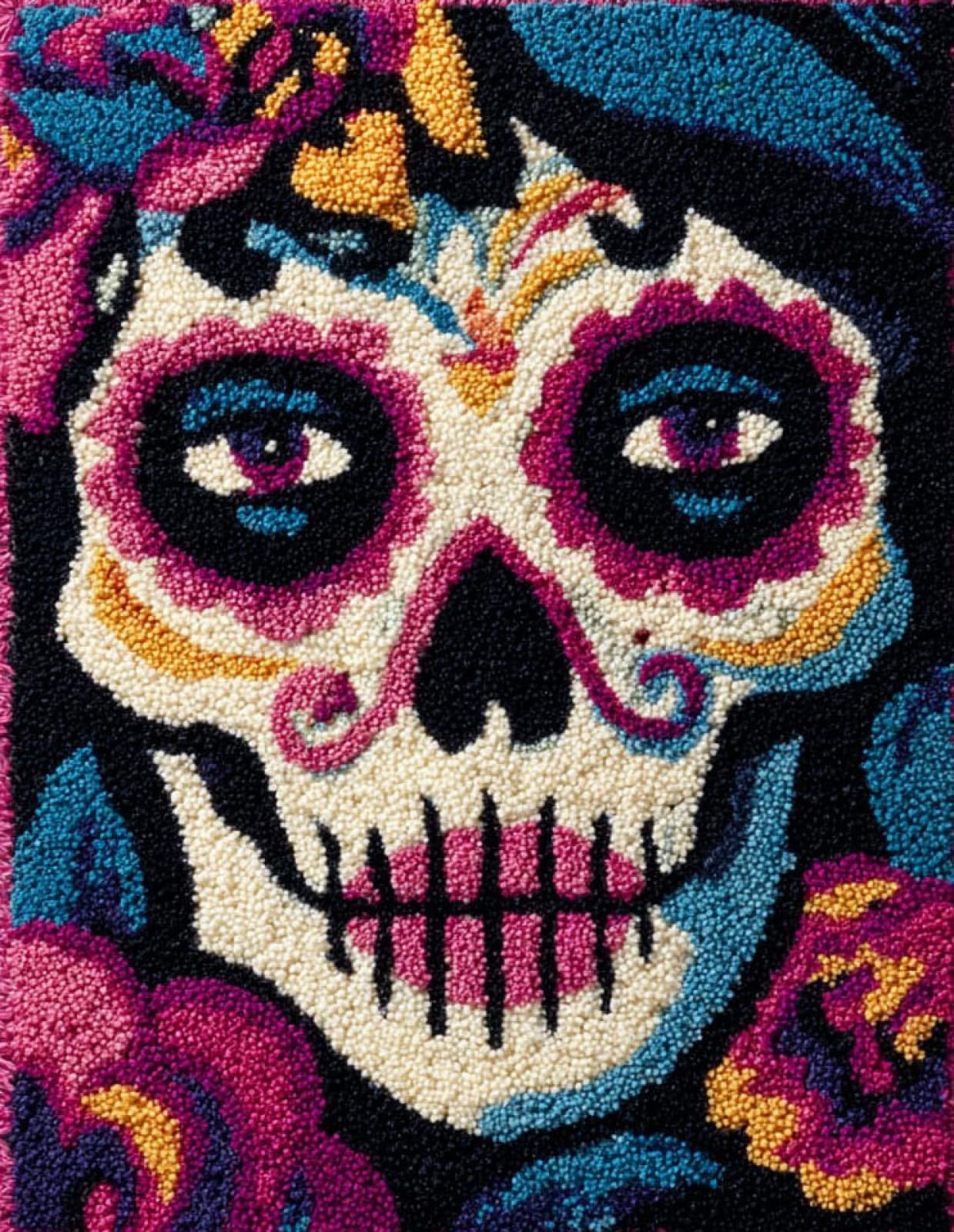 Wallphantom Latch Hook Crafts Kits for Adults,Skullgirl