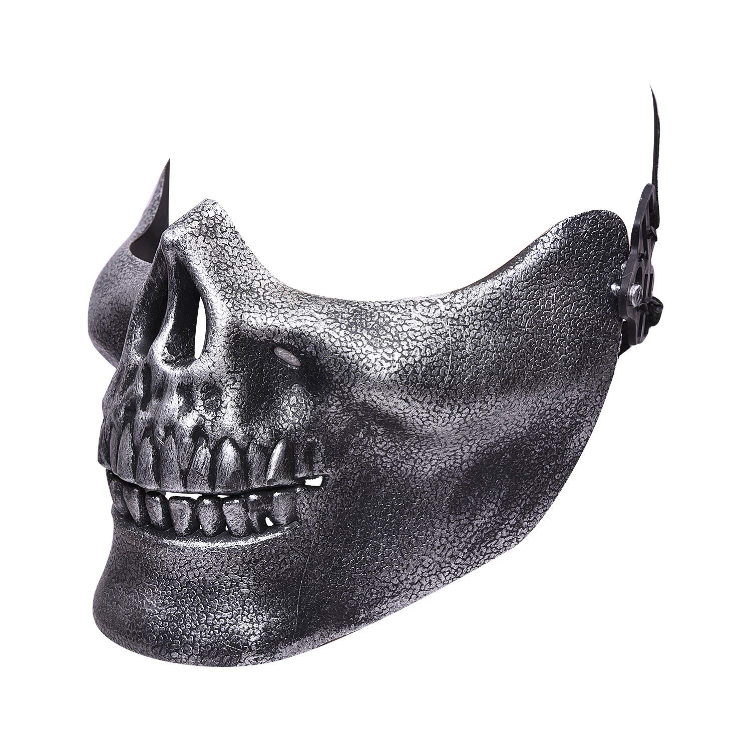 See full amazon price history chart for Partysanthe Silver Skull Mask Halloween Skull Mascara Party Scary Masks Masquerade Cosplay Horror Maske Half Face Mouth Masque Army Games Maska Half Skull Mask (Silver) 1pc Partysanthe Silver Skull Mask Halloween Skull Mascara Party Scary Masks Masquerade Cosplay Horror Maske Half Face Mouth Masque Army Games Maska Half Skull Mask (Silver) 1pc (B07VBPHB1C) Amazon Price History, Amazon Price Tracker