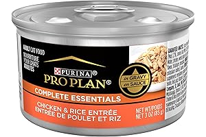 Pro Plan Wet Cat Food: Essential Chicken and Rice in Gravy for...