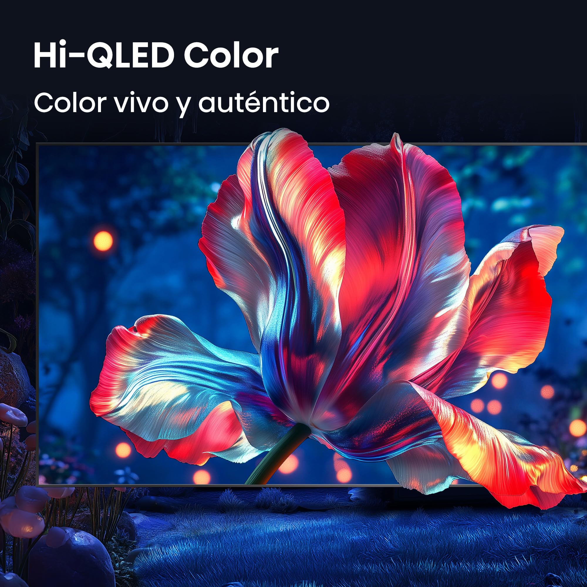 Hisense 43E7Q Pro - QLED Smart TV 43 Pulgadas, Modo Juego 144 Hz Nativos, Hi-QLED Color, Dolby Vison.Atmos, Imágenes IA, Smooth Motion IA, AMD FreeSync Premium Pro, HDR10+Gaming