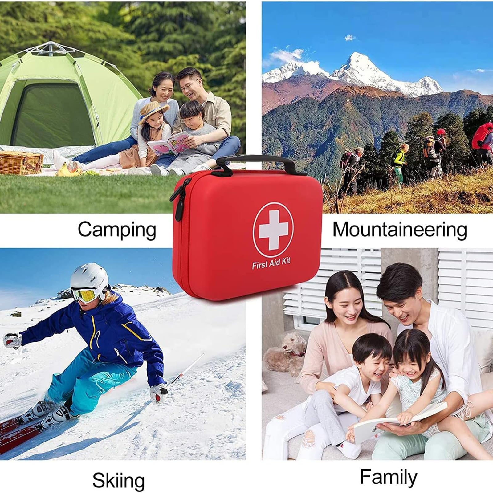Bolsa Portátil para Botiquín De Primeros Auxilios, Botiquín De Emergencia Médico Rojo, Caja De Emergencia De Supervivencia, para El Hogar Y Viajes, Camping, Oficina