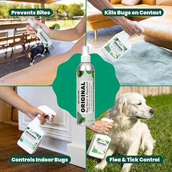 Cedarcide Original Bug Spray | Repel & Kill Fleas, Ticks, Mosquitoes, Mites, Ants & Chiggers | For use on People, Pets & Home | Natural Cedar Oil | Eco-Friendly | 8 Oz