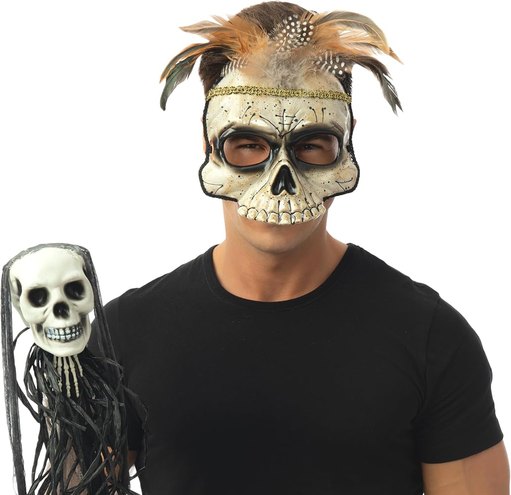 Masque Demi-Crâne Animal Halloween - Effrayant Et Léger - Pour Cosplay, Fêtes Et Carnavals - 8