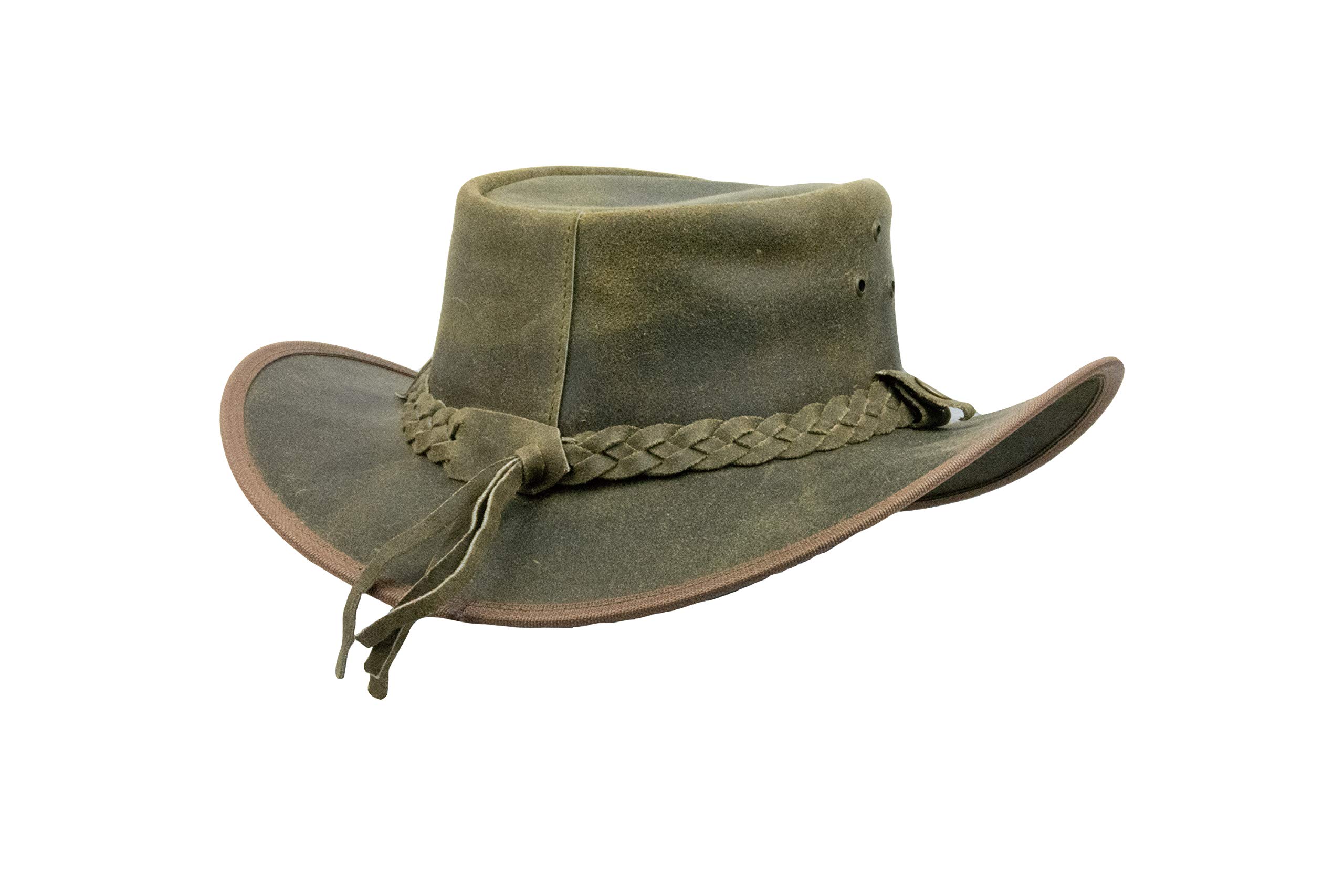 Black Jungle - Cappello in pelle Bulat, cappello australiano, stile cowboy