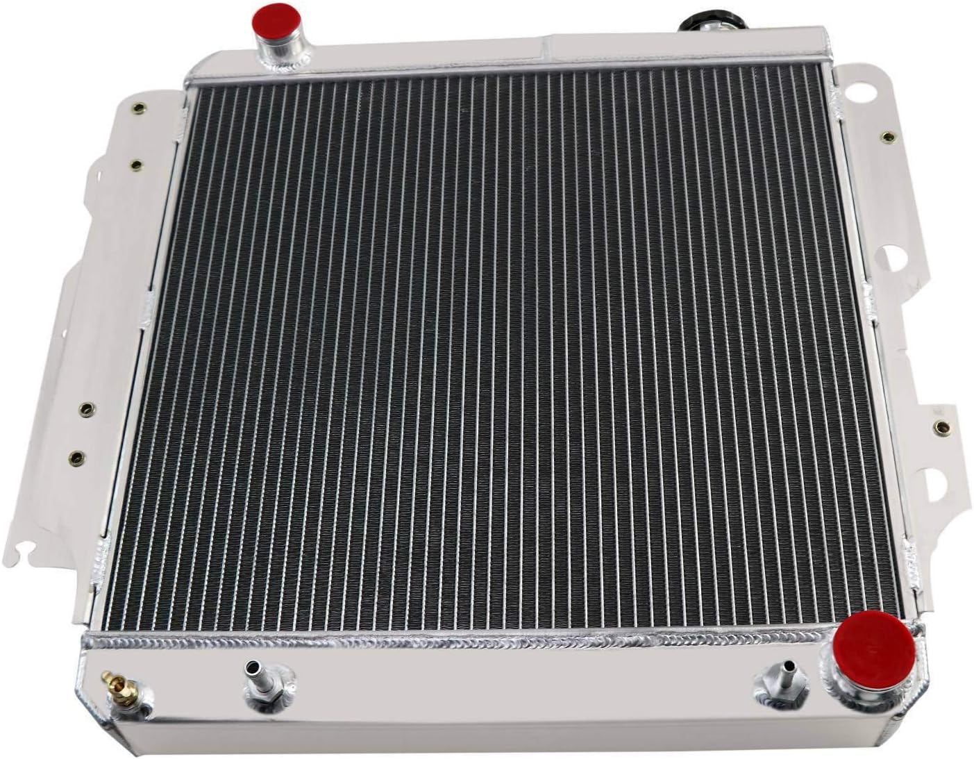 4 Row Core Aluminum Radiator for 1987-2006 Jeep Wrangler TJ YJ GM Chevy V8 Conversion