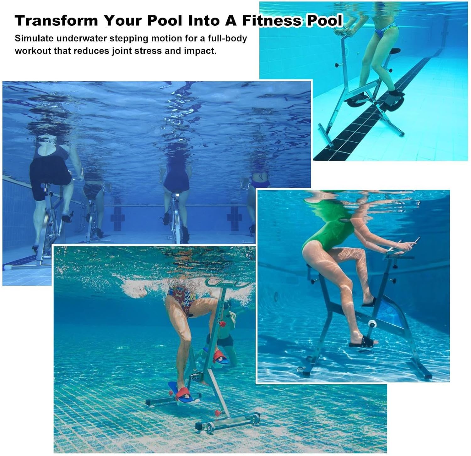 Aquatic Bike - Fitness Water Bike for Pool Workouts - Workout Equipment Machine, Aquatic Cycle Swimming Pool for Fitness Centers, Resorts, Home Gym, Clubs