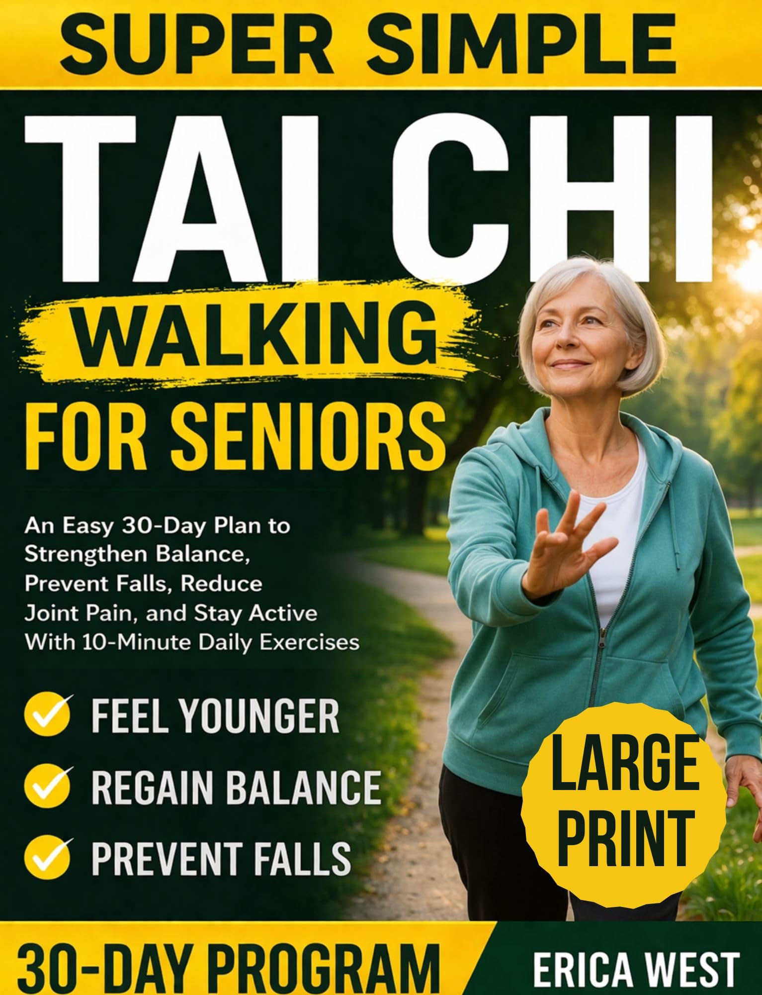 Super Simple Tai Ci Walking For Seniors: An Easy 30-Day Plan to Strengthen Balance, Prevent Falls, Reduce Joint Pain, and Stay Active With 10-Minute Daily Exercises