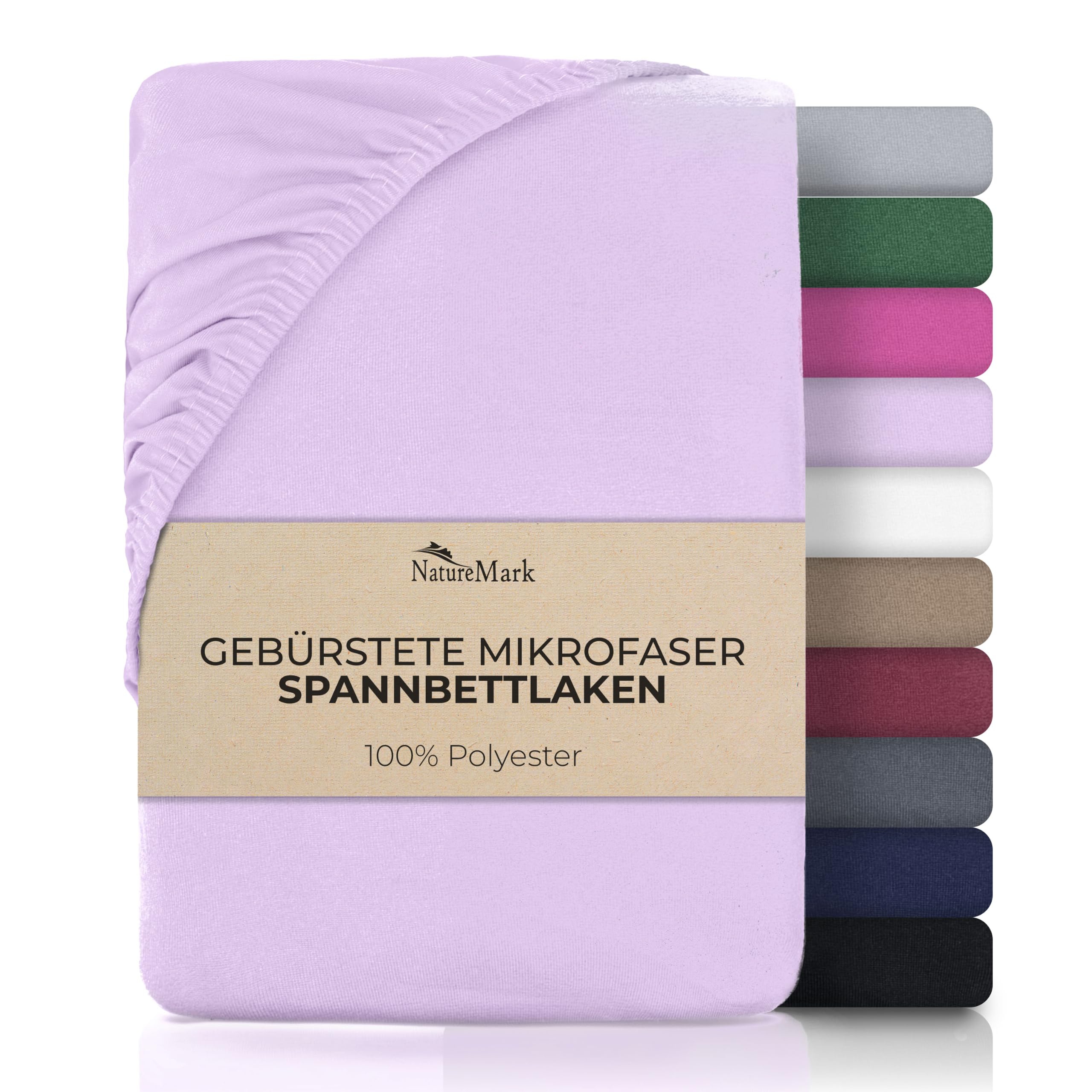 NatureMark Mikrofaser Spannbettlaken – weich, atmungsaktiv und pflegeleicht – hautfreundlich, schnelltrocknend und formstabil