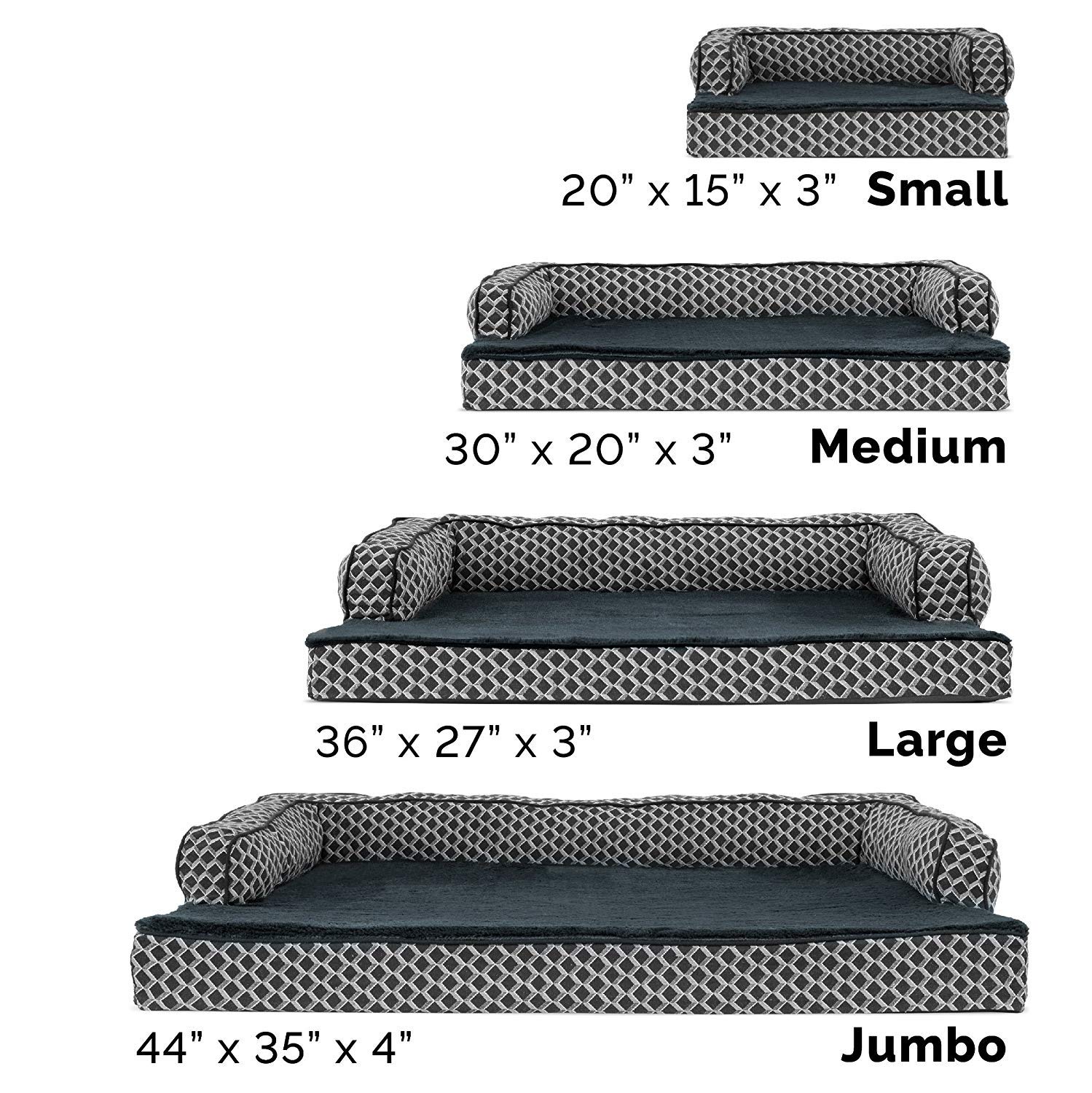 FurHaven Koelgel hondenbed voor middelgrote en kleine honden met afneembare kussens en wasbare hoes, voor honden tot 35 pond - tweekleurig pluche imitatiebont en suède L-vormige chaise - espresso FurHaven Koelgel hondenbed voor middelgrote en kleine honden met afneembare kussens en wasbare hoes, voor honden tot 35 pond - tweekleurig pluche imitatiebont en suède L-vormige chaise - espresso