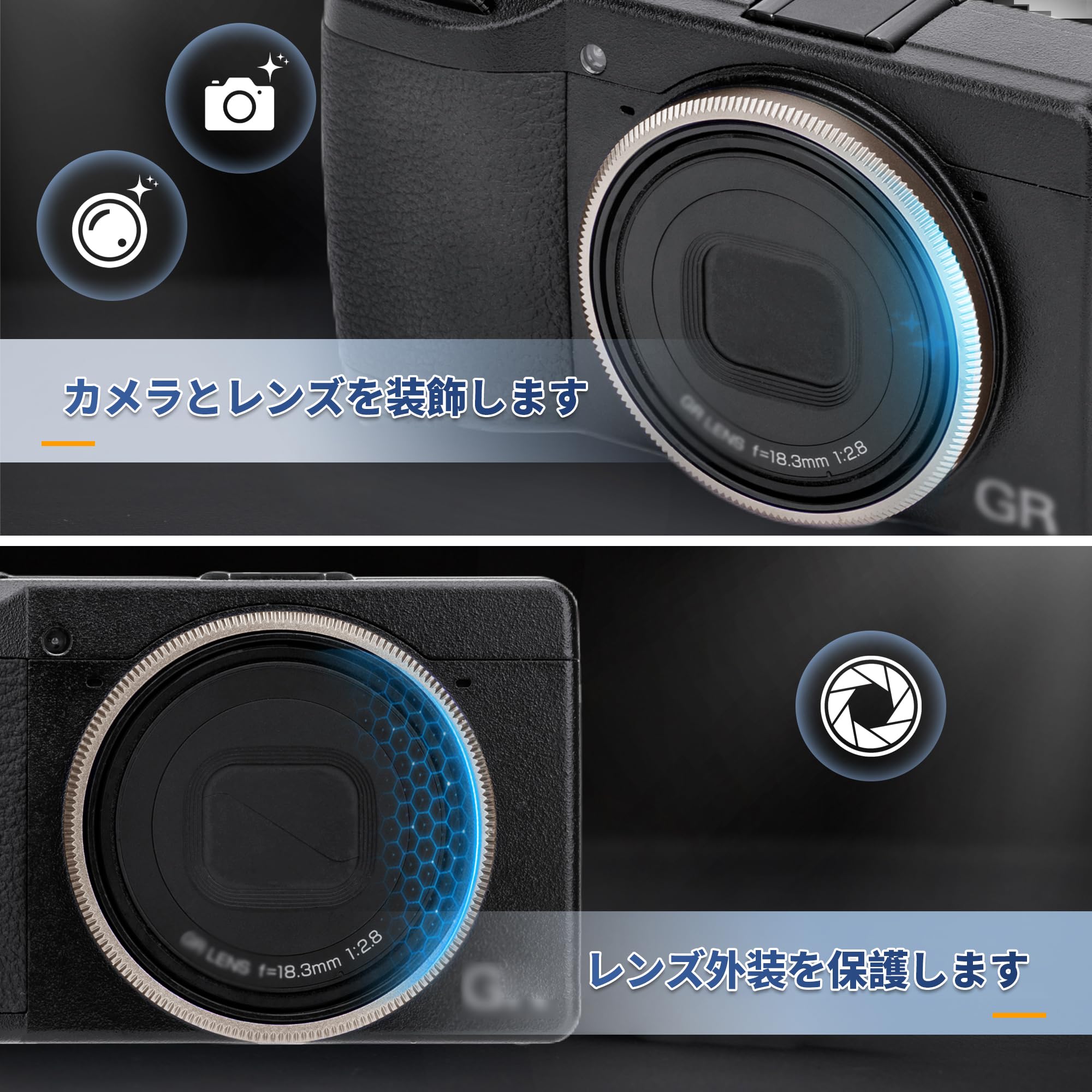 Amazon | JJC GN-3 保護リング リコー Ricoh GR IV GR4 GR IV HDF GR 