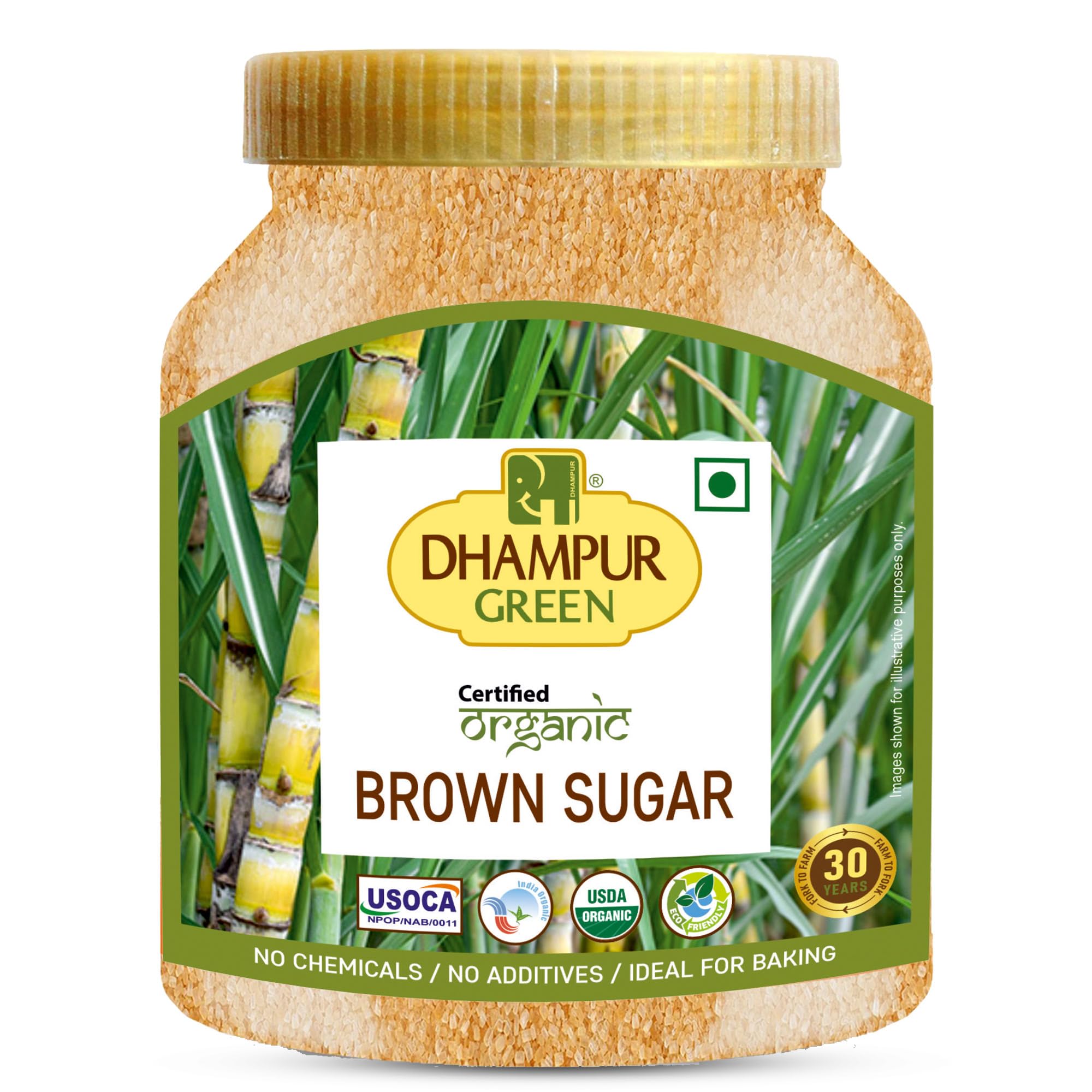 Organic Brown Sugar, 800G | Source Of Minerals | Healthier Substitute For White Sugar |Chemical Free Sulphurless No Preservatives