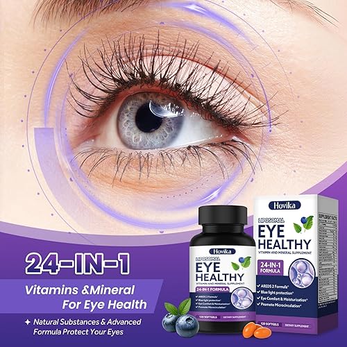 Miniatura 5 de AREDS 2 Eye Vitamins and Mineral Supplement with Bilberry Extract, Omega-3, Lutein, Astaxanthin, Zeaxanthin, Eye Vitamin for Macular Health, Dry