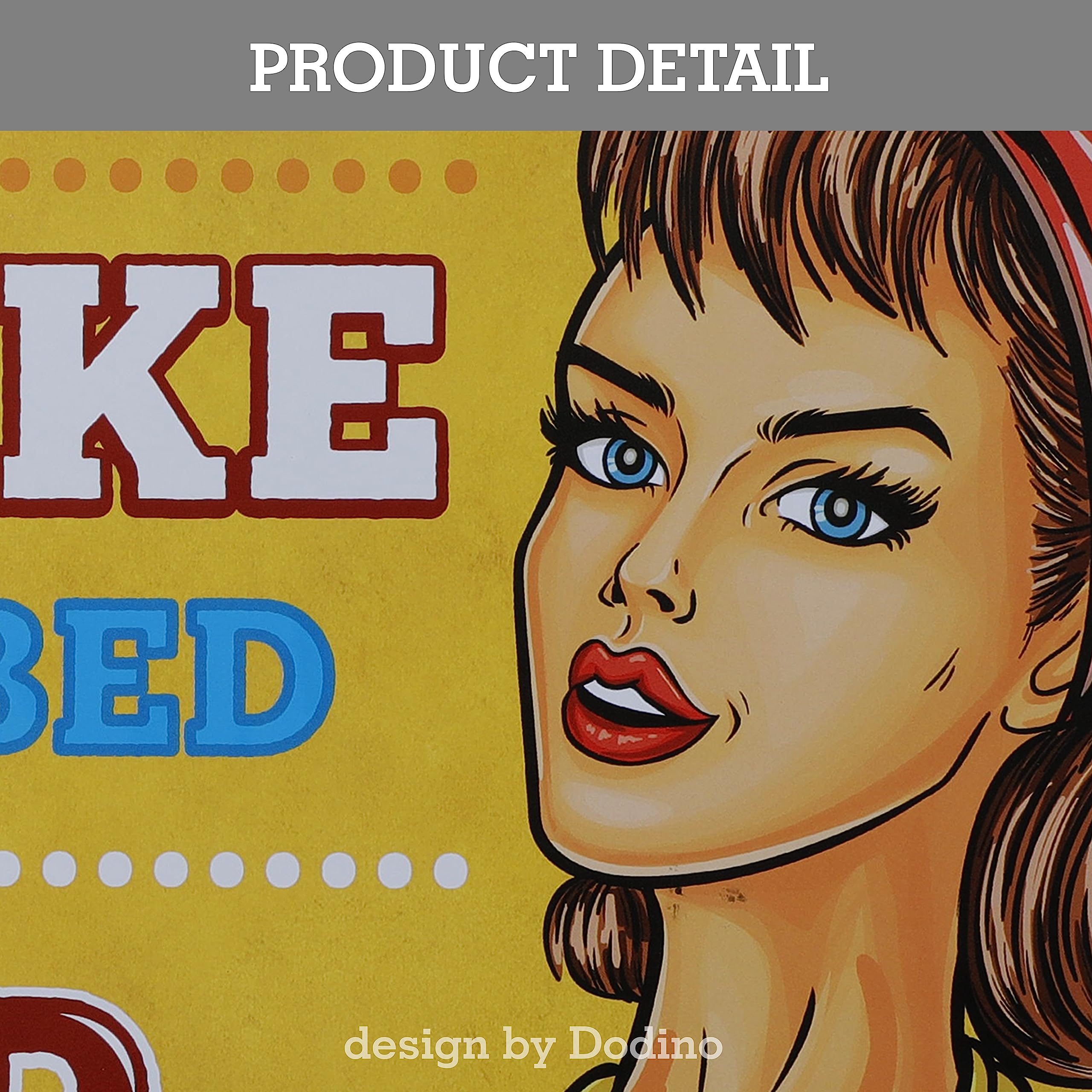 Dodino 30 x 40 cm Tin Signs, Breakfast, Funny Vintage Tin Signs, Pin Up Nostalgic Vintage Retro Design, 30x40 cm - Image 3