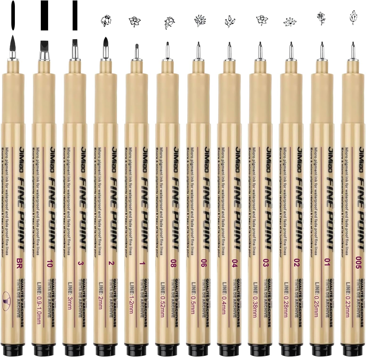 Stylo de peinture à ligne fine inclinée peinture de retouche de précision pour l