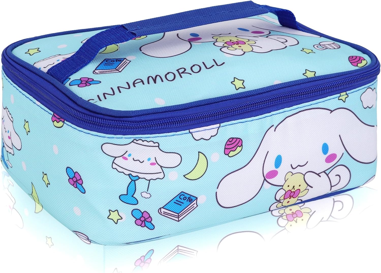Anime Cinnamoroll Lunch Bag - Large Capacity Leakproof Tote For Work Or School - Oxford Cloth With Insulated Lining - Blue - View #6