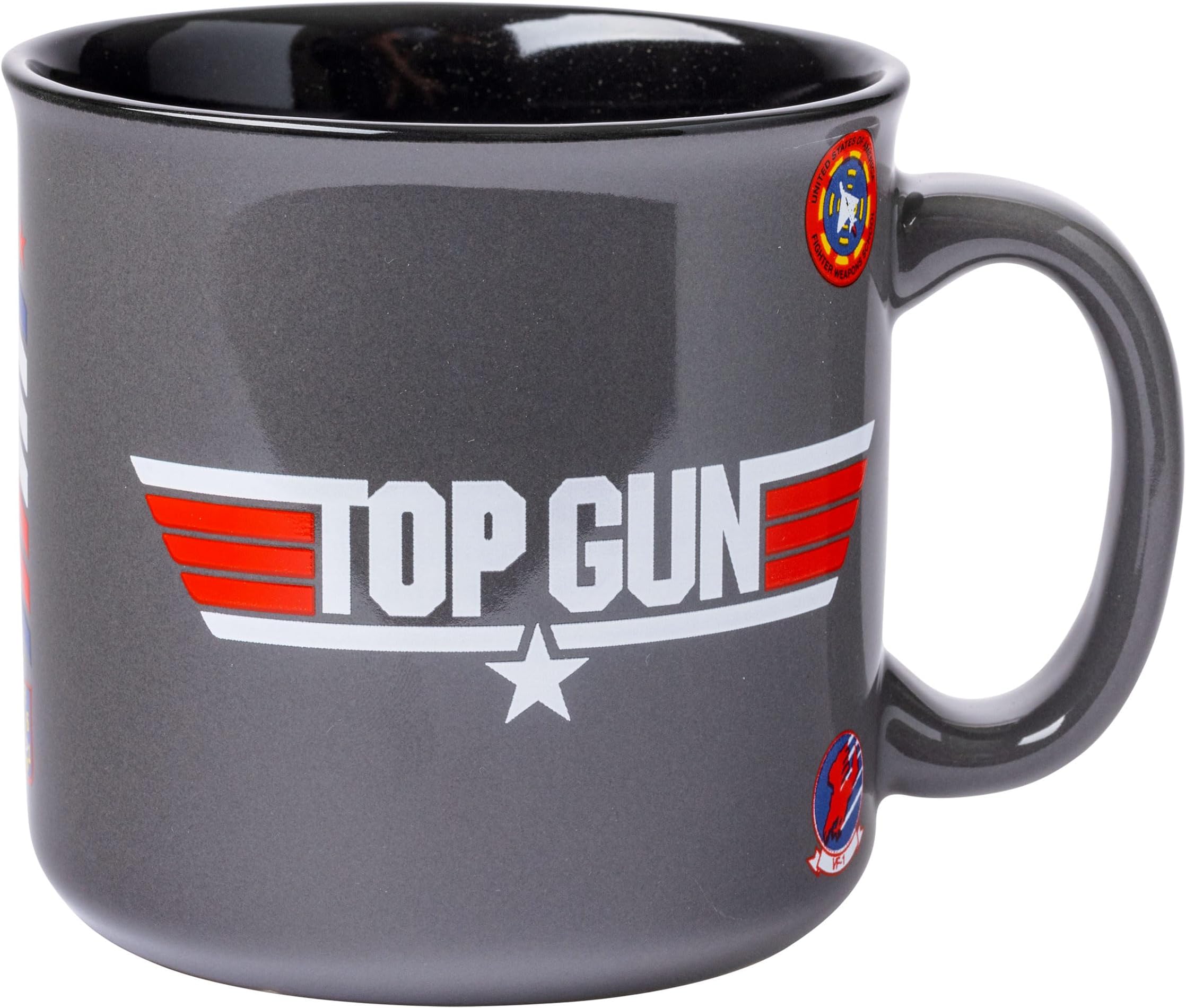 Silver Buffalo Top Gun Maverick Ceramic Camper Mug, 20 Ounces