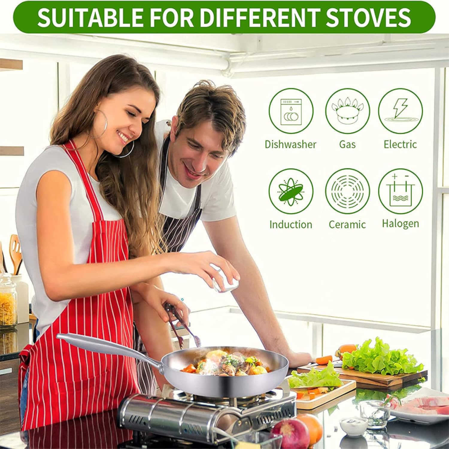 Frying Pans Frying Pan Pan Fried Steak Non Stick Pan General Purpose Induction Cooker Honeycomb Wok 1Pcs 28Cm