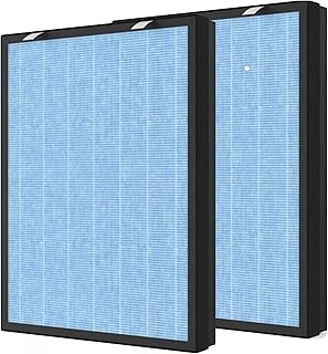 2 Packs Replacement Filters Combo Set Compatible with HSP002 Smart True 2.0 Air Cleaner Purifier,4 Stages of Filtration with H13 True HEPA and Activated Carbon Filter