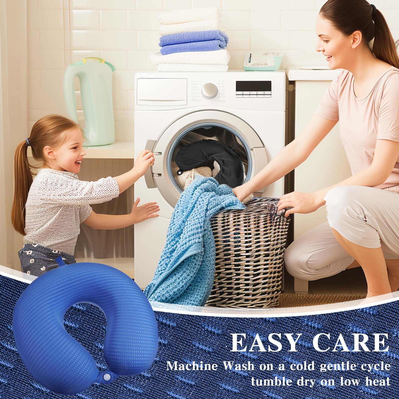 2 U-förmige Nackenkissen Bezüge Grau - Weich & Waschbar | Für Reisekissen & Nackenhörnchen