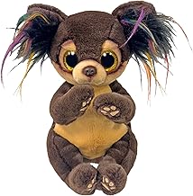 Ty Beanie Boos - Toffee the Chihuahua with Big and Glittery Yellow Eyes Plush Toy with Big Glitter Eyes - 15cm - T37393