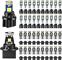 Vista 10 de BBTO Juego de 40 bombillas LED T5 T10 con enchufe giratorio, para instrumentos, para salpicadero, luces LED para interiores de automóvil, panel