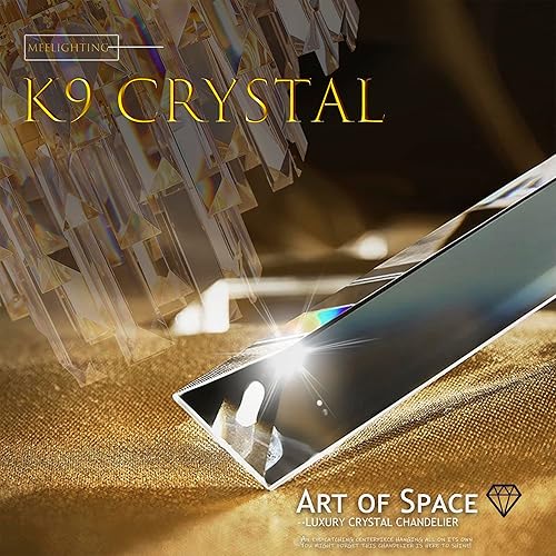 Miniatura 8 de Candelabros de cristal contemporáneos modernos de bronce, lámparas de techo colgantes, lámpara de 3 niveles para comedor y sala de estar