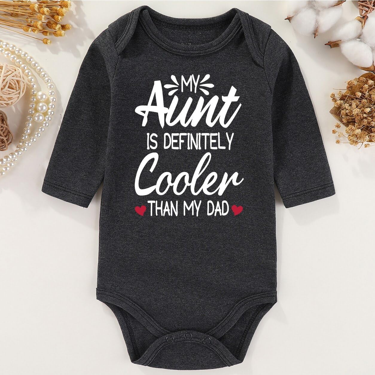 Aunt Is Cooler Than My Dad newborn Outfits Aunties Bestie Baby Clothes Girl Boy Bodysuits - Image 2