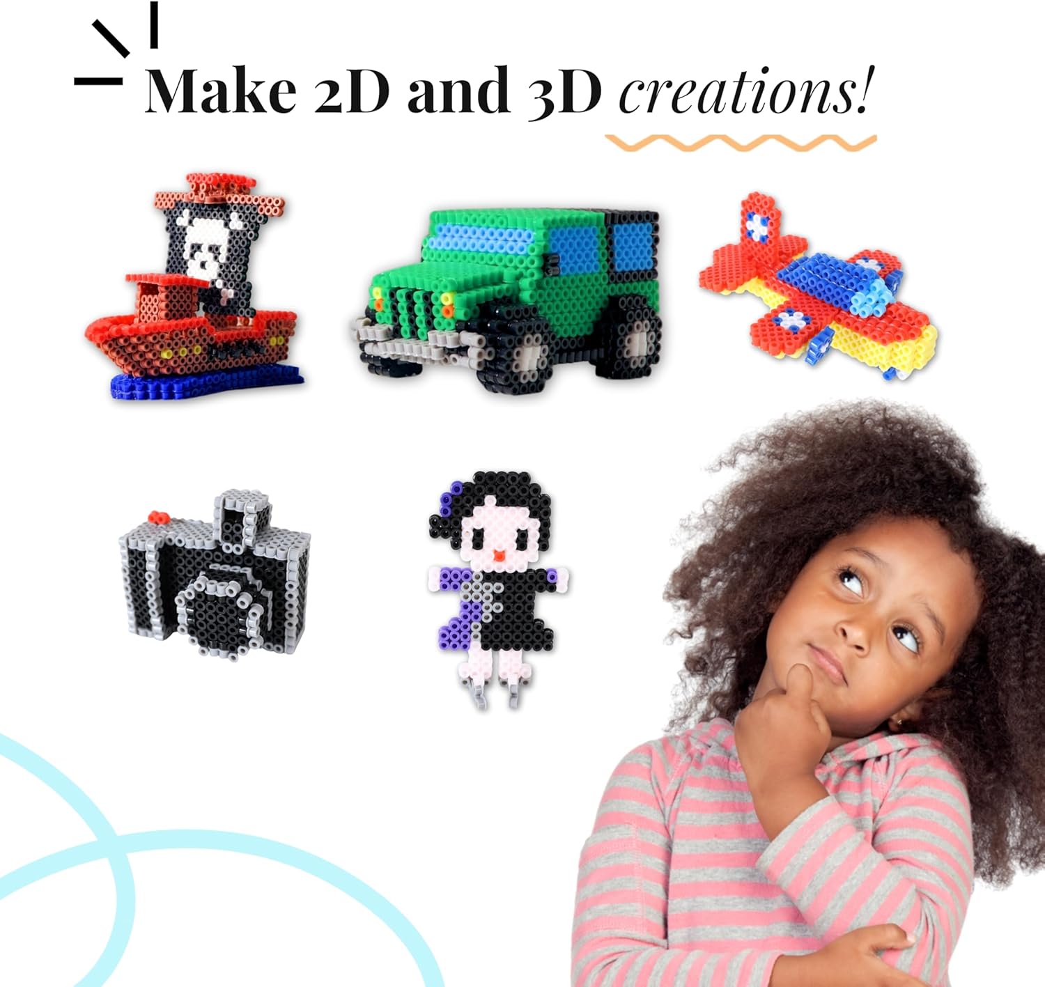Flycatcher smART Pixelator 2.0 – LED Pattern Guide for Fuse Bead Crafts, 2D & 3D Designs, Free App-Connected STEAM Toy, Birthday Gift Ages 7+