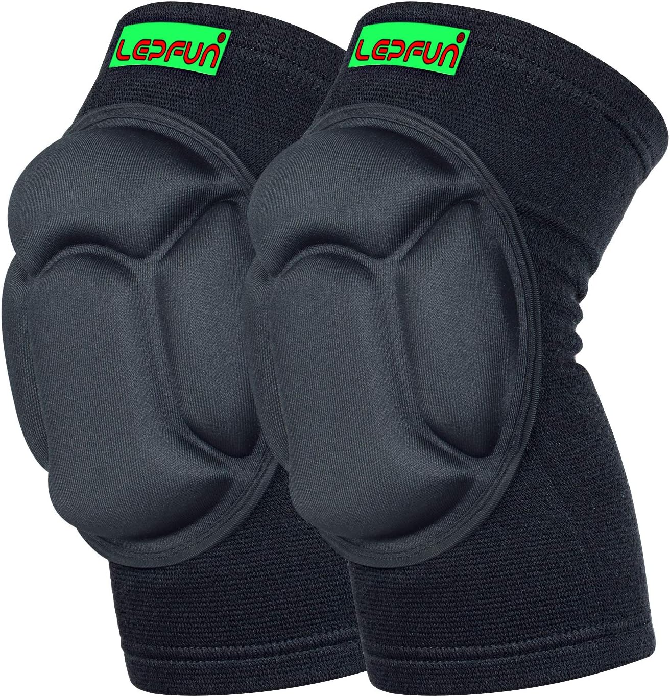 Lepfun S9900 Knee Pads, (1Pair) Thick Sponge Anti-collision Kneeling Kneepad Support for Outdoor, Climbing and Sports (Small/Medium, S9900 Black)