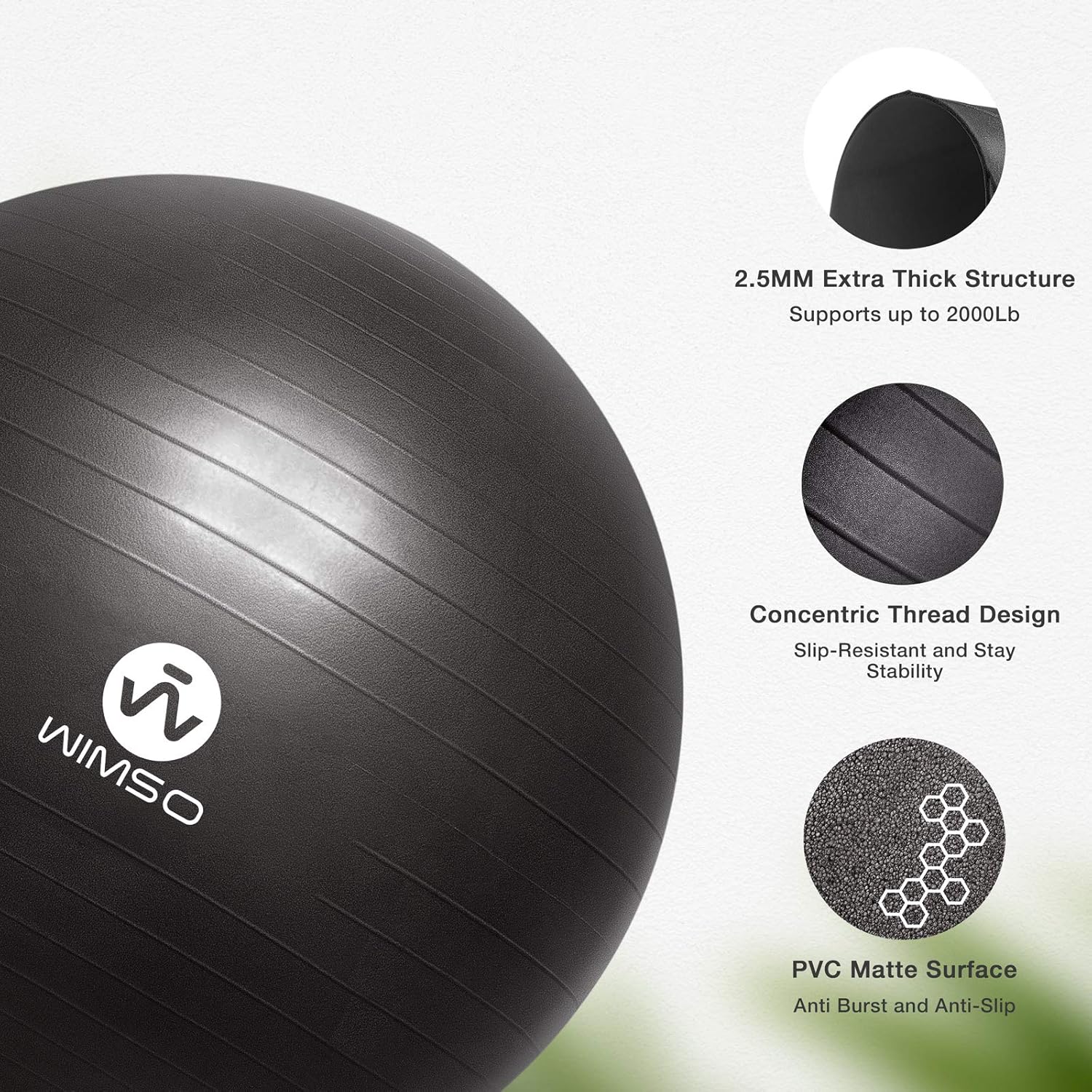 Exclusive Discount 80% Offer WIMSO Exercise Ball Yoga Ball Chair for Fitness Balance Extra Thick Non-Slip Anti-Burst Bearing 2200lb with Quick Pump Review Product WIMSO Exercise Ball Yoga Ball Chair for Fitness Balance Extra Thick Non-Slip Anti-Burst Bearing 2200lb with Quick Pump