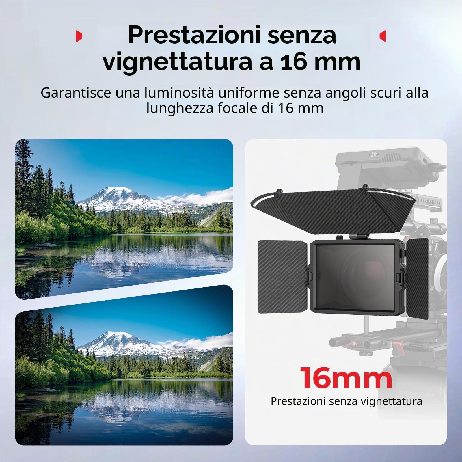 SmallRig Mini Matte Box Pro per fotocamere DSLR Mirrorless Compatibile con obiettivo 67mm/72mm/77mm/82mm/95mm - 3680