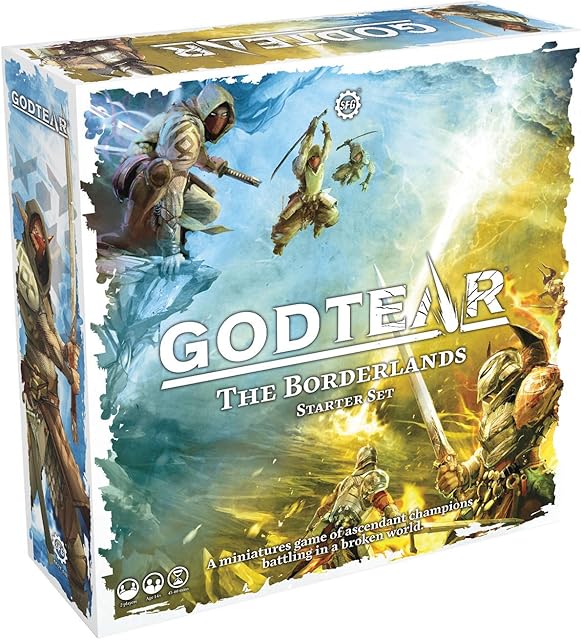 Godtear: The Borderlands Starter Set - Beginner RPG Roleplaying Board Game with 12 Detailed Miniatures, Tabletop Combat Game (2 Players)