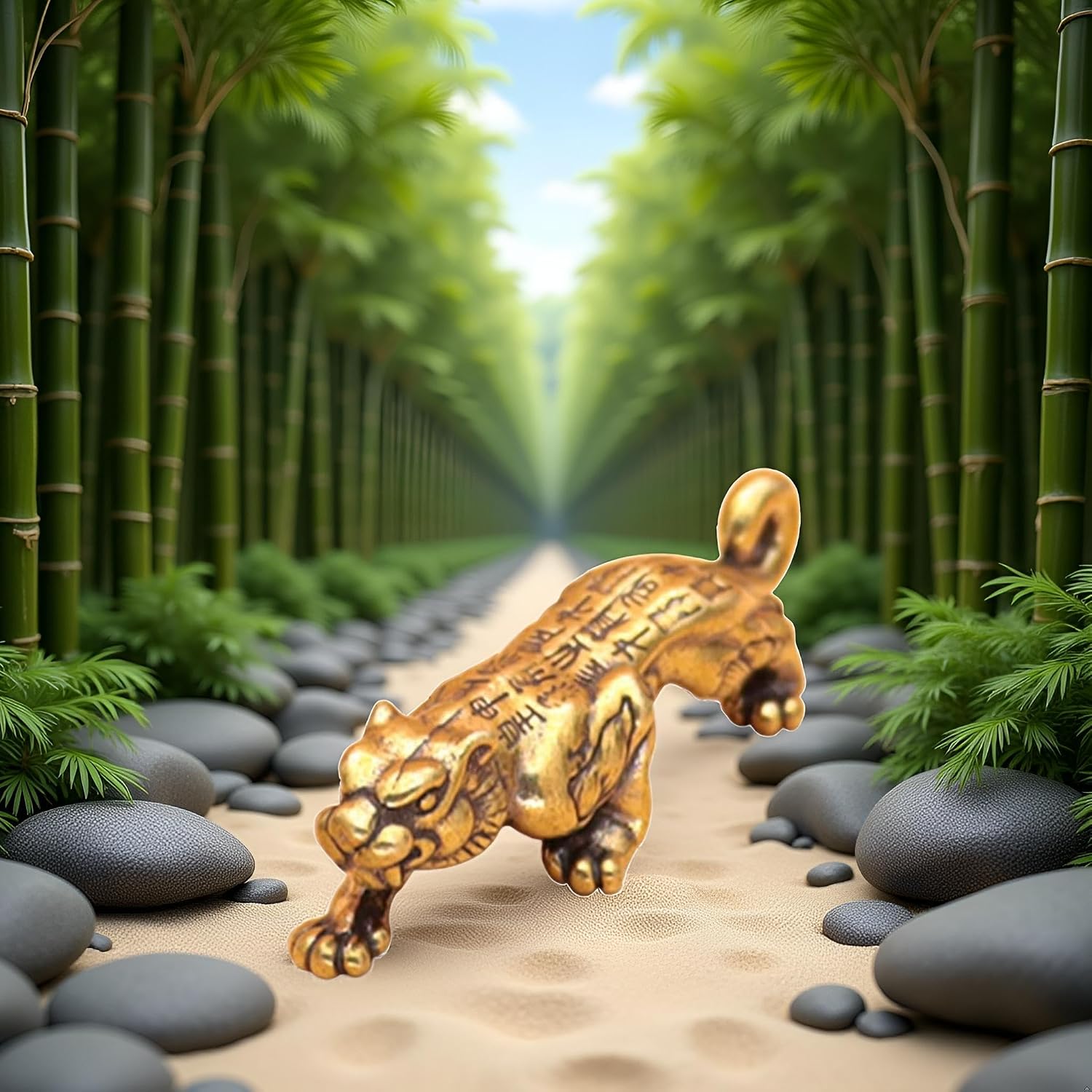 Feng Shui Brass Mini Tiger Decor Statue Figurines,Animal Good Lucky Sculpture Collectibles Gift,Car Table Decor Collectible Figurines
