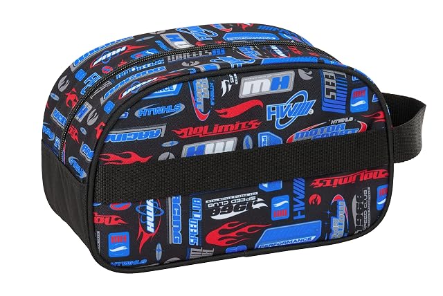 Foto 2 de 3 de Safta HOT WHEELS - Neceser Escolar Infantil Mediano con Asa, Neceser Infantil, Adaptable a Carro, Fácil…