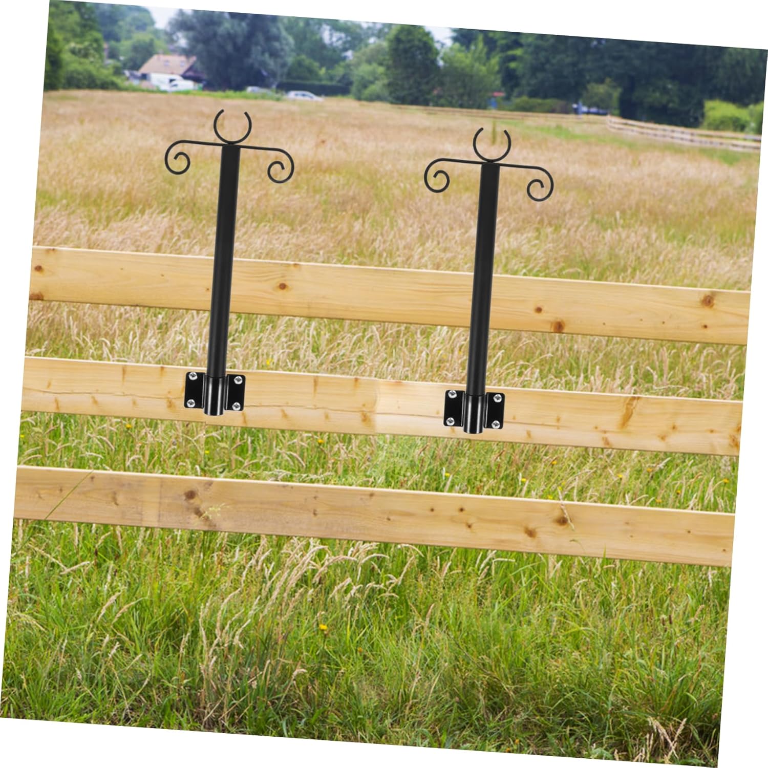 YARNOW 1Set Outdoor Lighting Pole Support Rod Heavy Duty Hanger for String Lights Bird Feeders Durable Resistant Outdoor Lamp Post for Patios Gardens and Decks