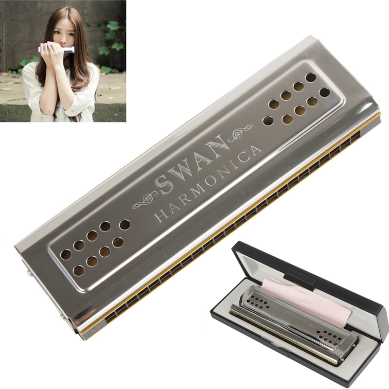 Harmonica Trémolo Double Face 24 Trous Clés C Et G - Avec Étui