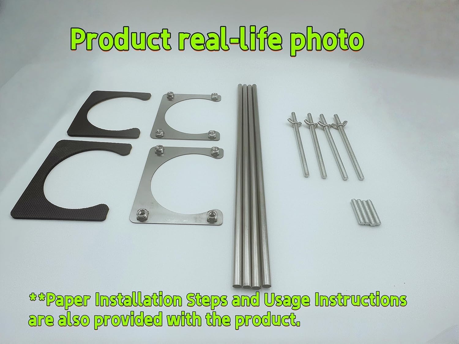 1 Pack Kitchen Undermount Sink Support, Undermount Sink Brackets, Adjustable Support Bar and Sink Repair Kit for Kitchen and Bathroom (Modern 4-Bar Support, 18.11inch - 22.05 inch)