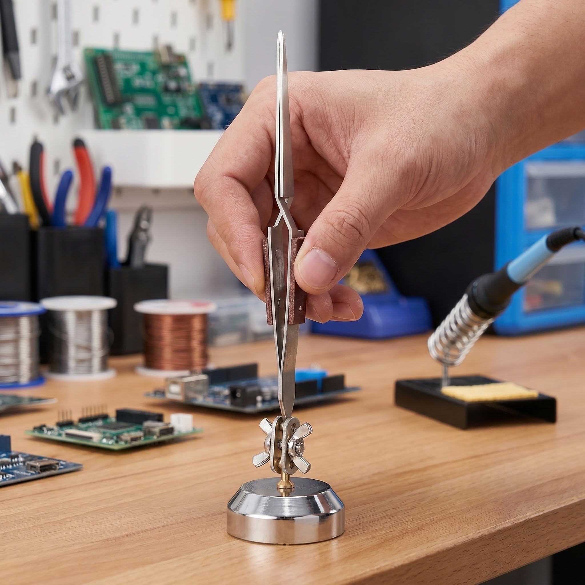 2 Piezas Pinzas de Rebote para Joyería y Relojería con Puntas Rectas y Curvas, Acero al Carbono Resistente al Calor, Diseño Ergonómico para Modelismo y Manualidades DIY