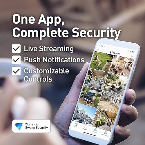 Miniatura 6 de Swann Cámara bala de luces intermitentes negras 1080p (complemento)