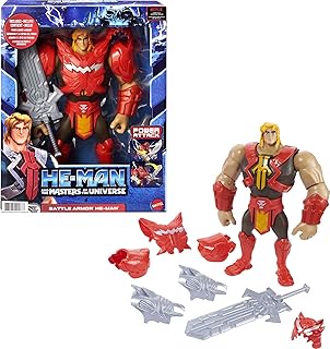 Masters of the Universe Deluxe He-Man Power Attack Action Figure, 8.5-in Battle Character for Storytelling Play, Gift for Fans 4 Years and Older
