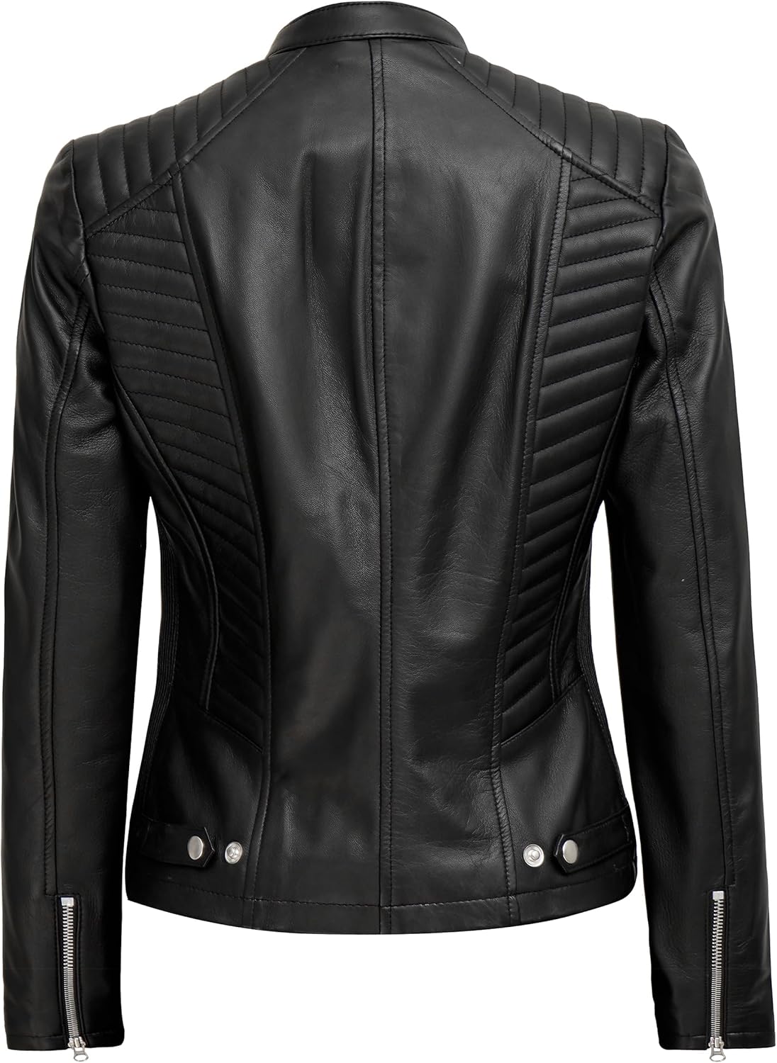 Blingsoul Real Leather Jacket Women - Cafe Racer Style Womens Leather Jackets - Image 5