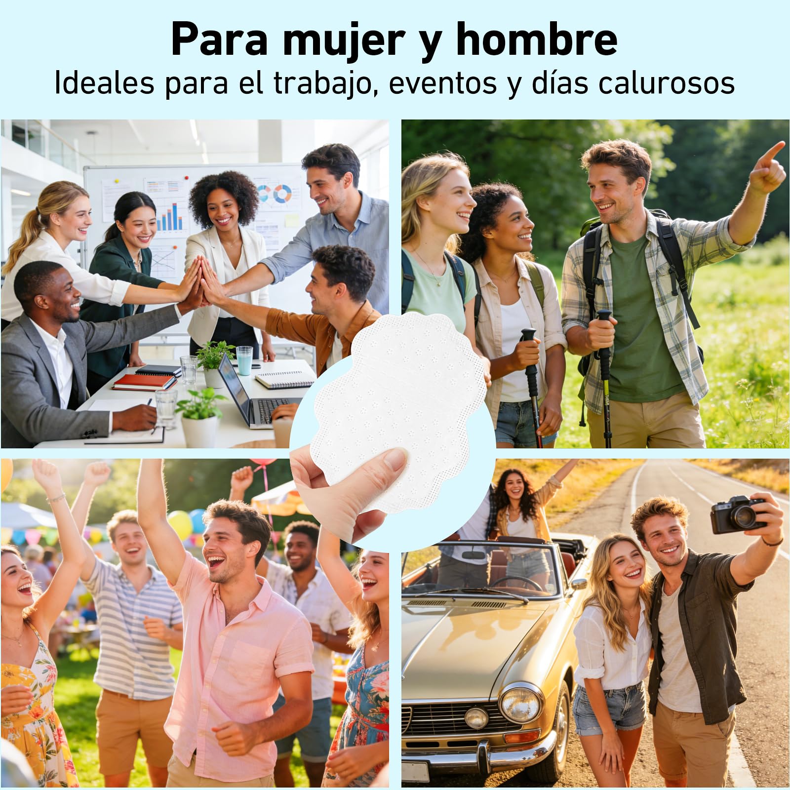 Almohadillas Axilas Sudor, Protectores Axilas Ropa, Absorbentes Axilares Invisibles y Transpirables, Antisudor Ropa Camisas, 40/80 Unidades (80 Piezas)