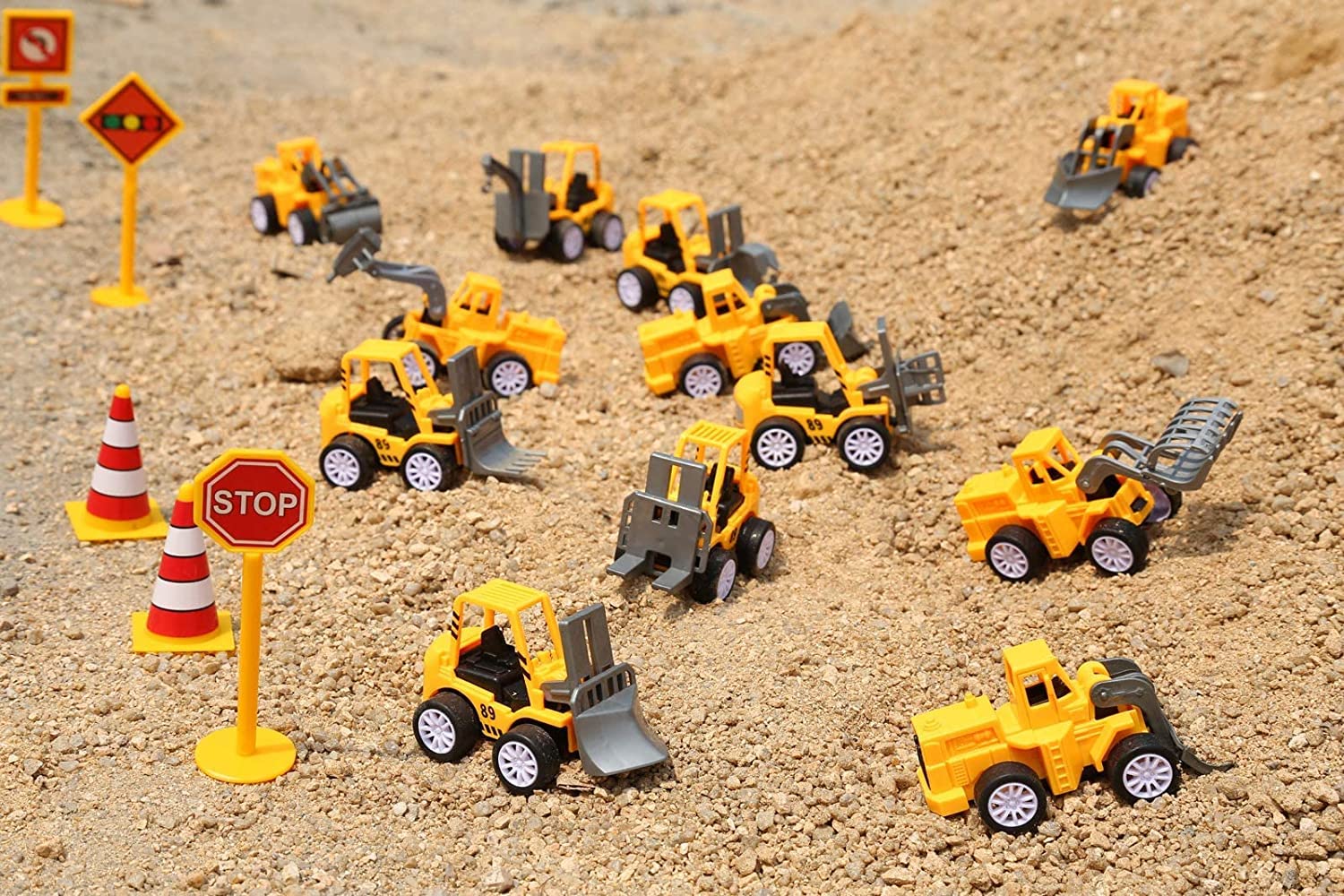 Excavator Toy Kiddopark 6Pcs Small Construction Toys, Construction Vehicles  Kids Trucks Vehicle Toy Toddlers Mini Car Toys Driven By Battat, image size:1500x1000