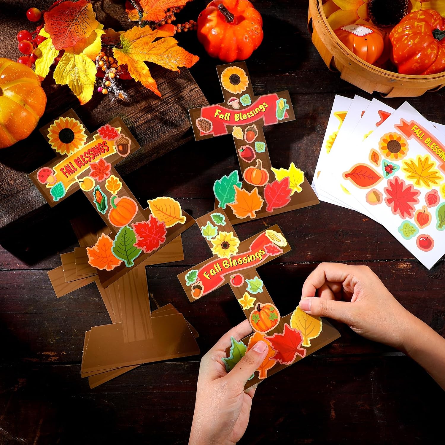 30 Set Fall Children Religious Craft Cross Craft for Kid image 3