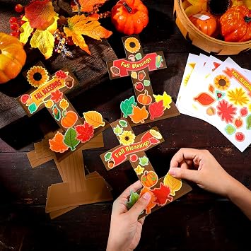 30 Set Fall Children Religious Craft Cross Craft for Kid