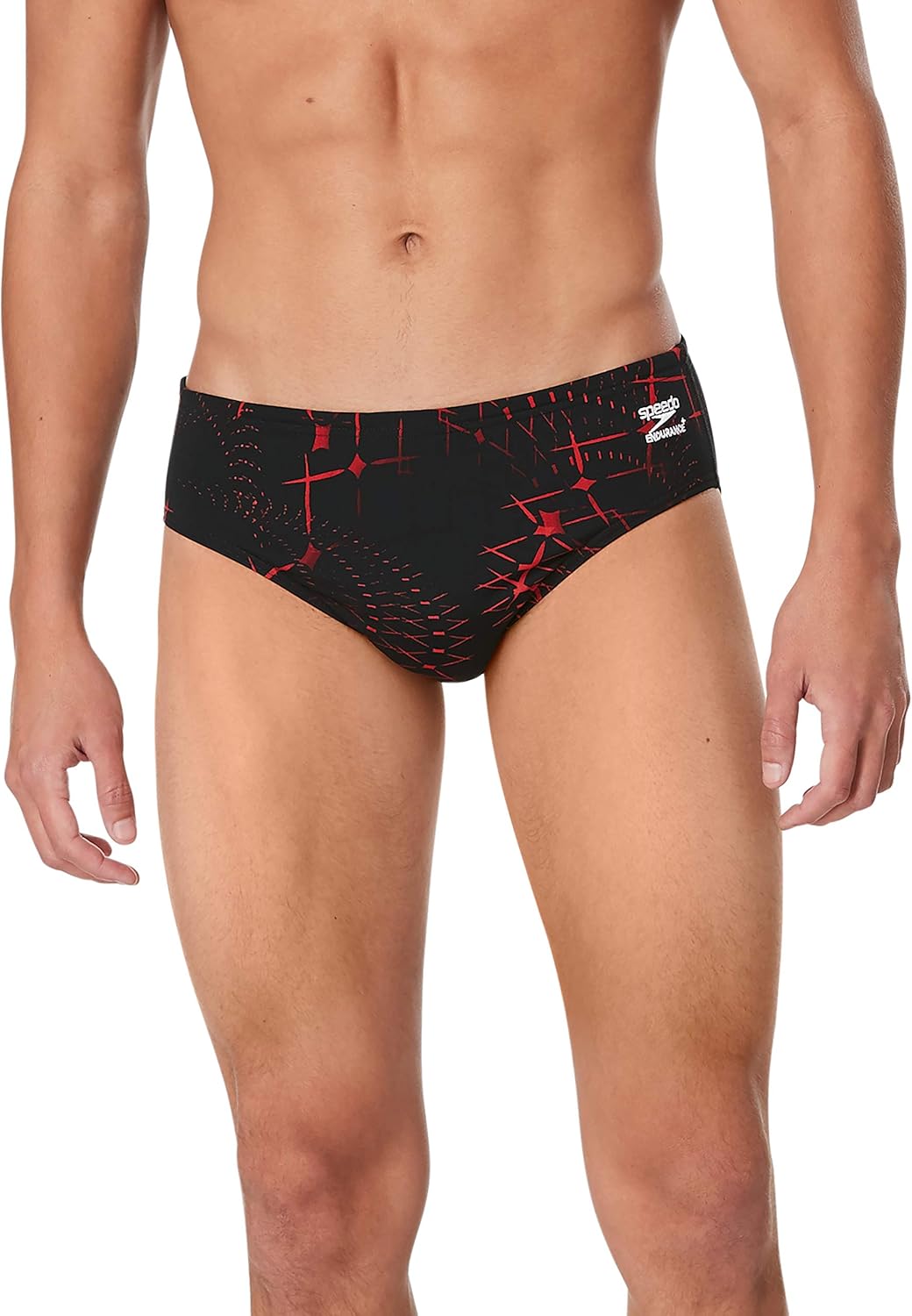 Speedo Men's Swimsuit Brief Endurance+ Printed Team Colors