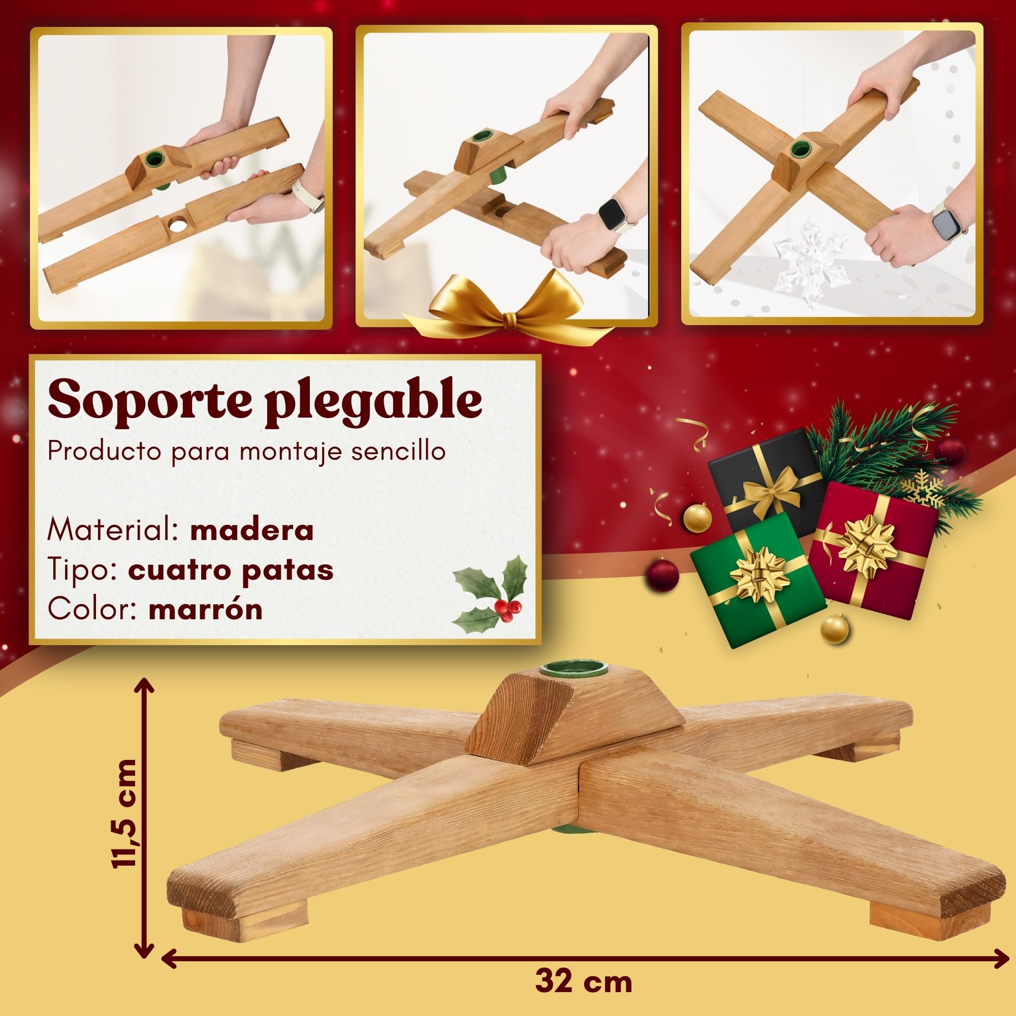 Árbol de Navidad artificial ROYAL TREES de 180 cm – Abeto escandinavo artificial, árbol de Navidad denso con 624 puntas, árbol de abeto realista grande incl. soporte de madera estable y bolsa de