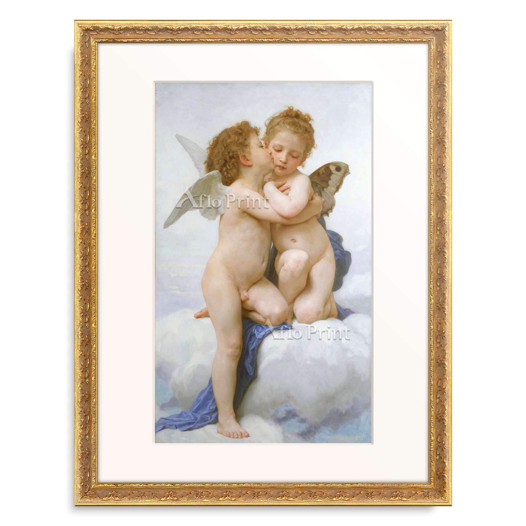 額入り87.5cm壁掛け ブグロー ファイストキス （印刷画） 1152 額入り87.5cm壁掛け ブグロー ファイストキス （印刷画） 1152
